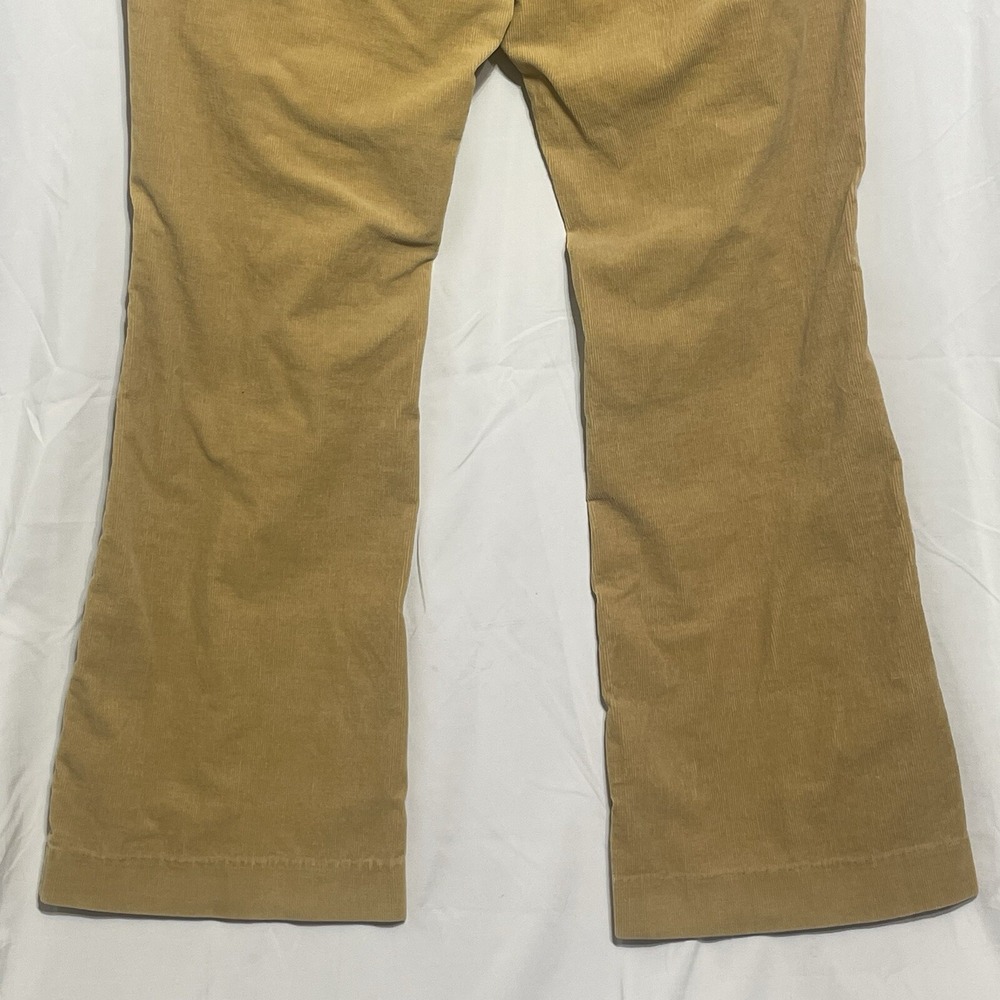 OLD NAVY Pants Women Sz 12 Corduroy Front Zip Pockets Stretch Retro Mustard - Picture 11 of 11